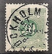 SWEDEN   66 USED 1903 5k blue STOCKHOLM POST OFFICE