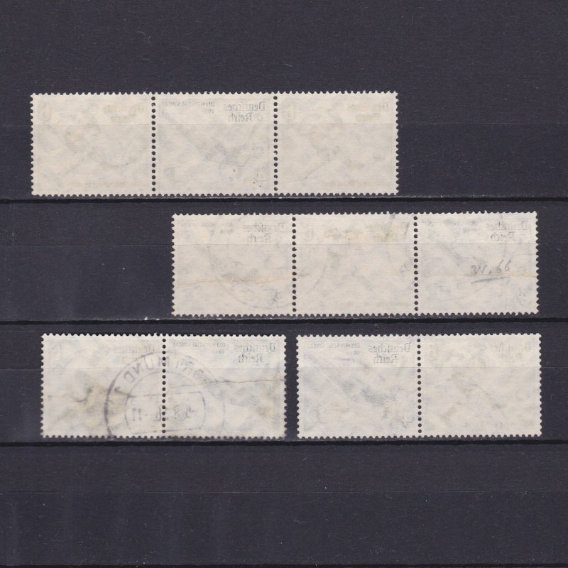 GERMANY 1936, Mi# W103-106, CV €50, Olympics, Stripes, Used