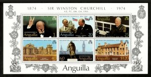 Anguilla 1974 - Winston Churchill, 100th Birthday - Souvenir Sheet - 198a - MNH