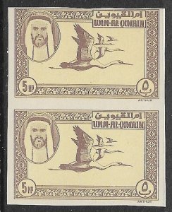 UMM AL QIWAIN 1963 10np STORKS IMPERF PR Unadopted Essay For First Issue MNH