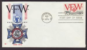 US 1525 VFW Cover Craft U/A FDC