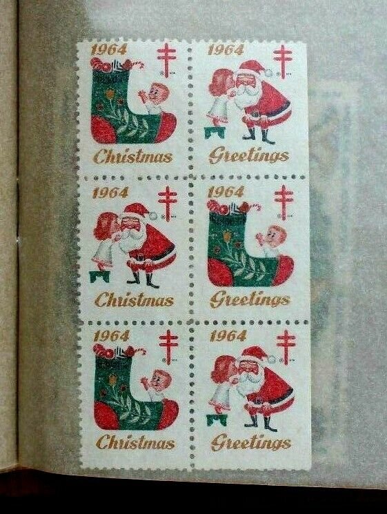 US Christmas Seal Collection 20 Different MNH Blocks (86 MNH Stamps) in Album