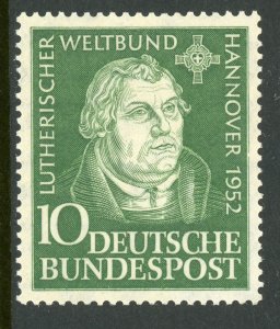 Germany 1952 Martin Luther Christian Scott #689 MNH G192