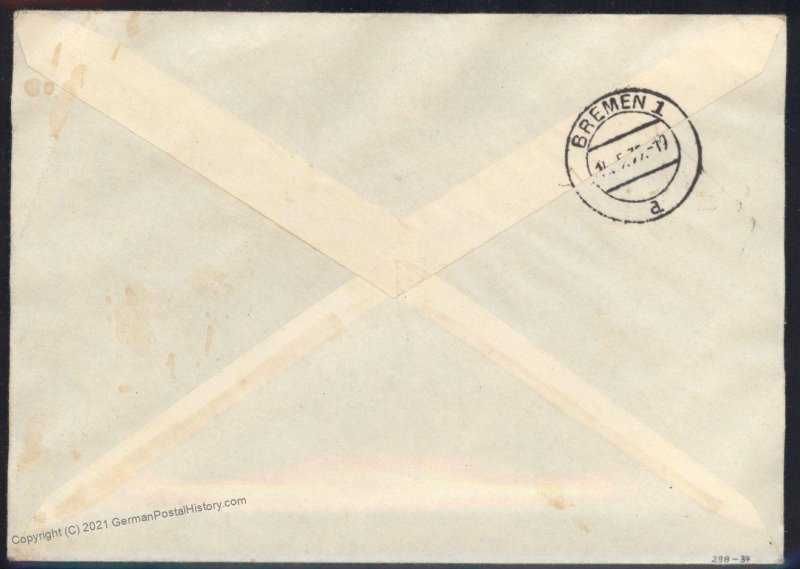 Paraguay 1935 Graf Zeppelin 3.SAF Si298 Germany Cover 98883