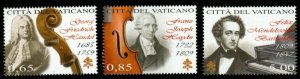 VATICAN CITY SG1576/8 2009 COMPOSERS ANNIVERSARIES MNH