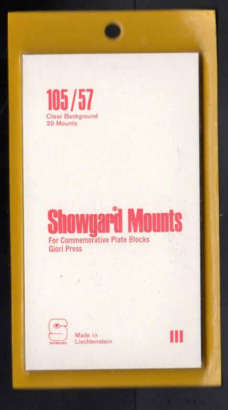 Showgard 105 x 57 Commemorative Plate Block 20 Count CLEAR