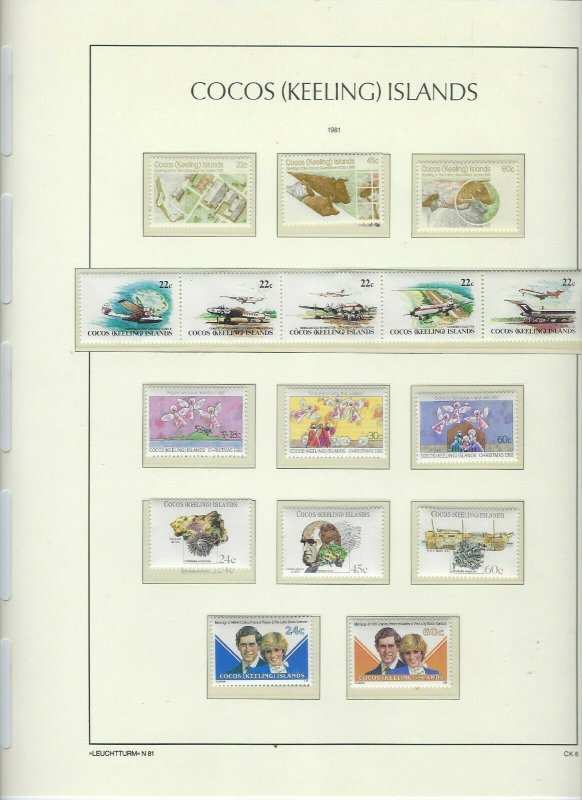 COCOS-KEELING IS-1963-1969/1979-1982/1989-1992 (COMPLETE)- MNH LIGHTHOUSE BINDER