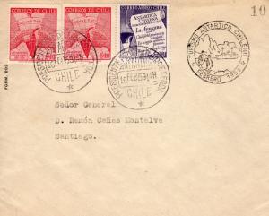 Chile 1959 Polar Cover Tourism in the Chilenian Antarctic Postal History