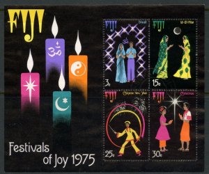 FIJI Sc#360a 1975 Festivals Souvenir Sheet Used with First Day Cancel