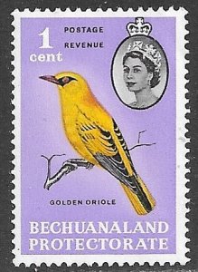 BECHUANALAND PROTECTORATE 1961 1c African Golden Oriole Birds Issue Sc 180 MNH