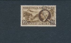 1939 ALBANIA, Italian Occupation, Effige of Vittorio Emanuele III and Landscape,