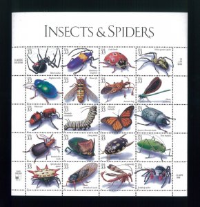 United States 32¢ Insects & Spiders Postage Stamp #3351 MNH Full Sheet