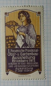 Fruit & Horticultural Assn Exhibition Provinzial Germany Expo Poster Stamp Ads