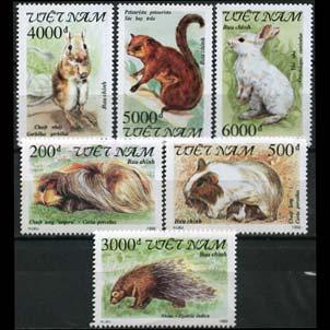 VIET NAM NORTH 1992 - Scott# 2394-9 Wildlife Set of 6 NH