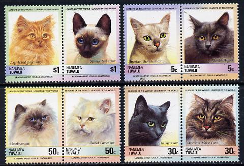 Tuvalu - Nanumea 1985 Cats (Leaders of the World) set of ...