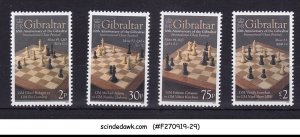 GIBRALTAR - 2012 10th ANNIV. OF INTERNATIONAL CHESS FESTIVAL 4V MNH