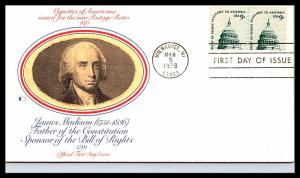 #1616 Dome of the Capitol Coil Americana Issue - Fleetwood  Cachet 18SC