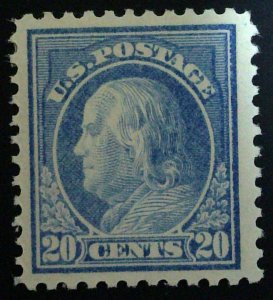 Scott #515 - VF - 20c Light Ultra - Franklin - HR OG - 1917