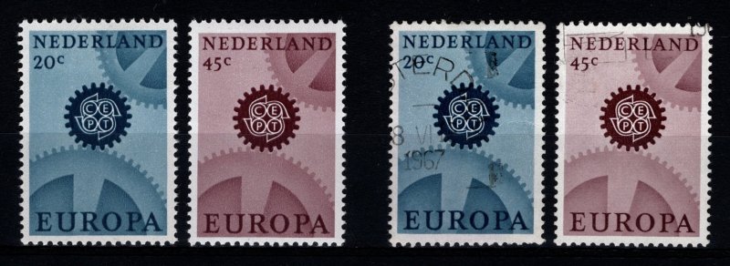 Netherlands 1967 Europa, Wmk. Circles, Set [Unused / Used]