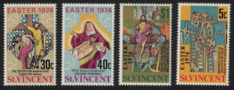 St. Vincent Easter 4v 1974 MNH SG#383-386