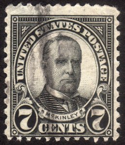 1927, US 7c, William McKinley, Used, Sc 639