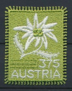 Austria Flower embroidered stamp Very Fine Self Adhesive - MNH 
