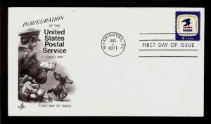 FIRST DAY COVER #1396 USPS Inauguration 8c ARTCRAFT U/A FDC 1971