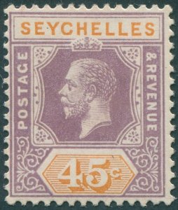 Seychelles 1919 45c dull purple & orange Die I SG91 unused