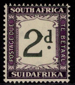 SOUTH AFRICA GVI SG D26, 2d black & deep purple, M MINT. Cat £50.