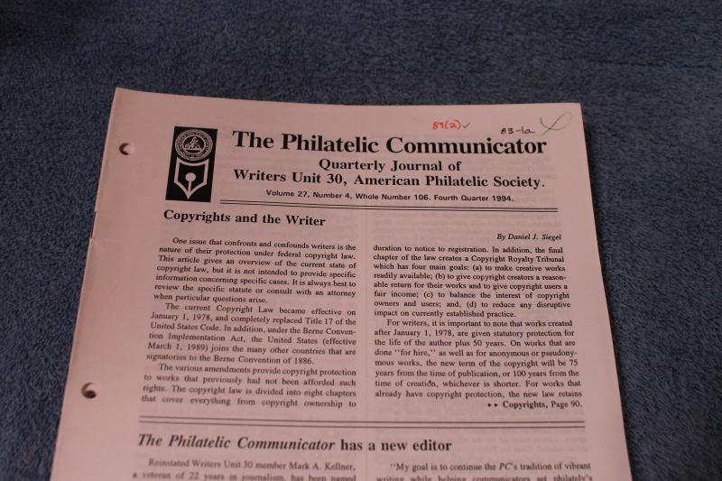 1994 & 1998 & 2001 Philatelic Communicator Stamp Publication Magazine - 3 Runs