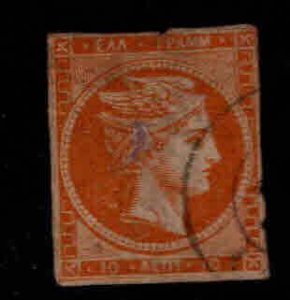 Greece Scott 54 Used 1880 Hermes Head margin tears