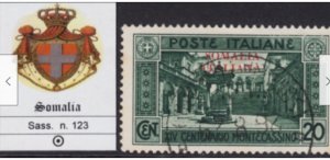 Italy Somalia - Sassone n. 123 used