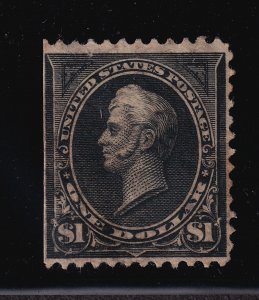 1894 Perry $1 black Sc 261 used single, light cancel, some OG CV $350 (P2