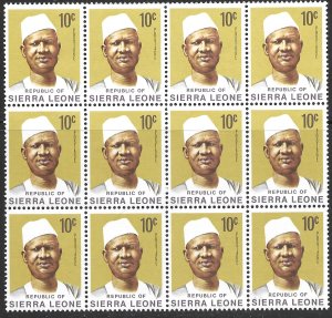 Sierra Leone #427 block of 12 MNH 1972