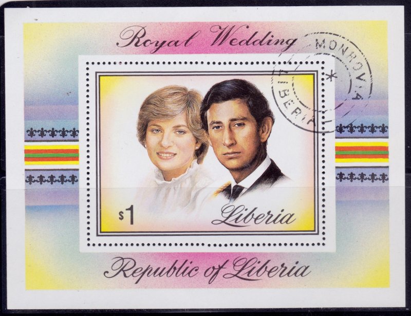 Liberia, 1981, Royal Wedding, s/s, Mi#B98, cto++