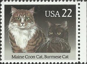 # 2374 MINT NEVER HINGED MAINE COON & BURMESE