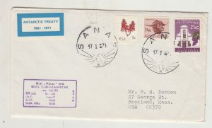 Z6971 J L Stamps, 1971 south africa antarctic treaty cover