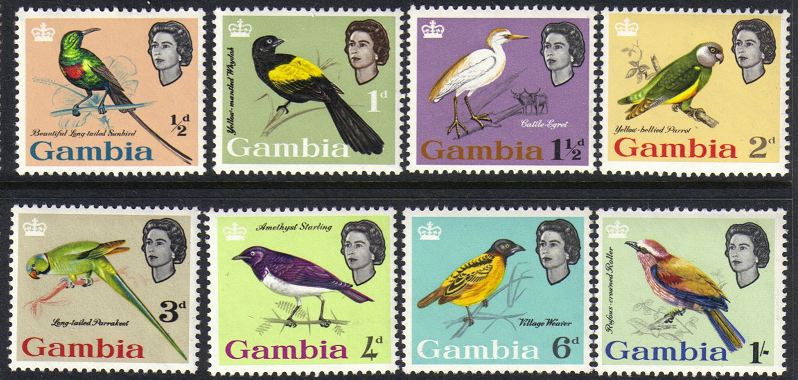 Gambia #175-82 mint set various birds