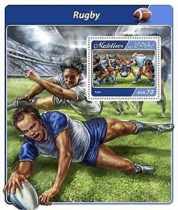 2017 Maldives Mnh. Rugby. Michel Code: 6932 / Bl.1051  |  Scott Code: 3931