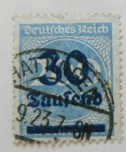 A8P49F188 German Reich Germany 1923 30 on 200m fine used stamp-