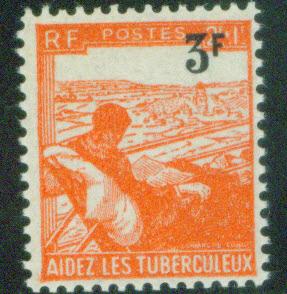 FRANCE Scott 561, Yvert 750  MH* TB stamp 1946