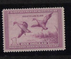 RW5 Federal Duck Stamp 1938 MVLH. #02 RW5a