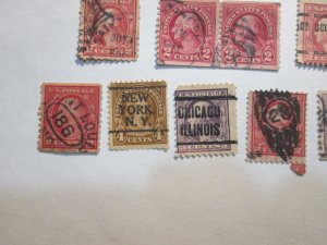 USA lot. Blocks, Washington STAMPS WITH FANCY CANCEL. UNCHEQUED.