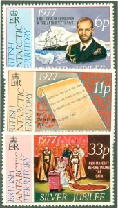BRITISH ANTARCTIC TERRITORY 68-70 SCV $3.30  MNH BIN $1.75