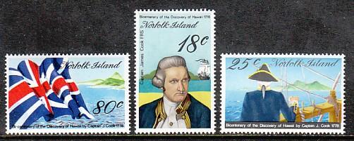 Norfolk Island Captain Cook 222-224 MNH VF  