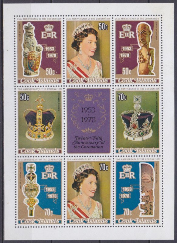 1978 Cook Islands 564-65/B84 25 years of the coronation of Elizabeth II 6,00 €