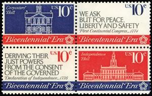 1543 - 1546 Continental Congress F-VF MNH block of 4