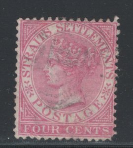 Straits Settlements 1867 Queen Victoria 4c Scott # 11 Used