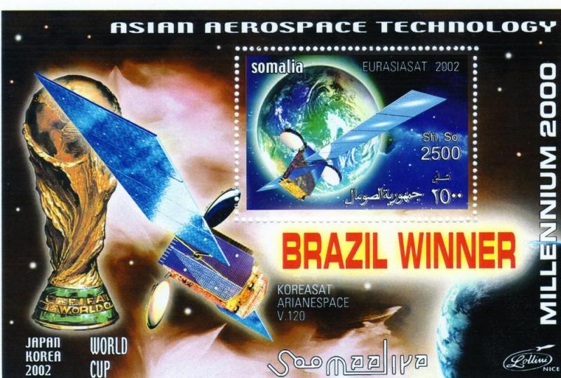 Somalia 2002 Space Asian Technology s/s Perforated mnh.vf