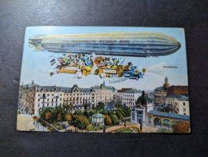 1909 Germany Zeppelin Postcard Cover Wiesbaden to Berlin 34